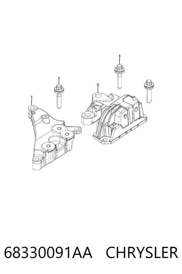 Подушка коробки передач 68330091AA Chrysler