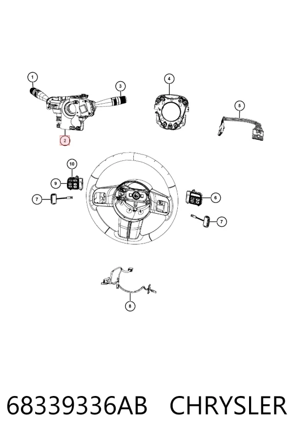 Шлейф керма 68339336AB Chrysler