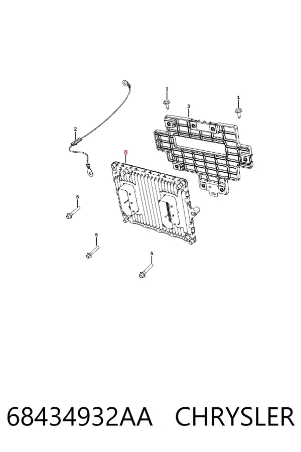 Електронний блок керування двигуном 68434932AA Chrysler
