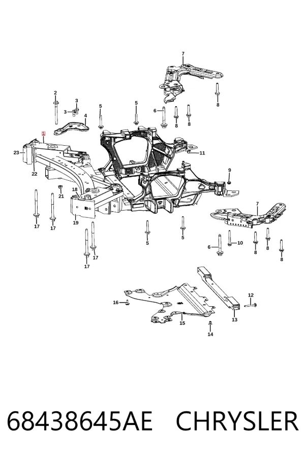 Підрамник передній 68438645AE Chrysler