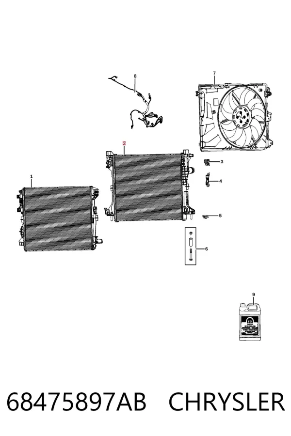 Радіатор 68475897AB Chrysler