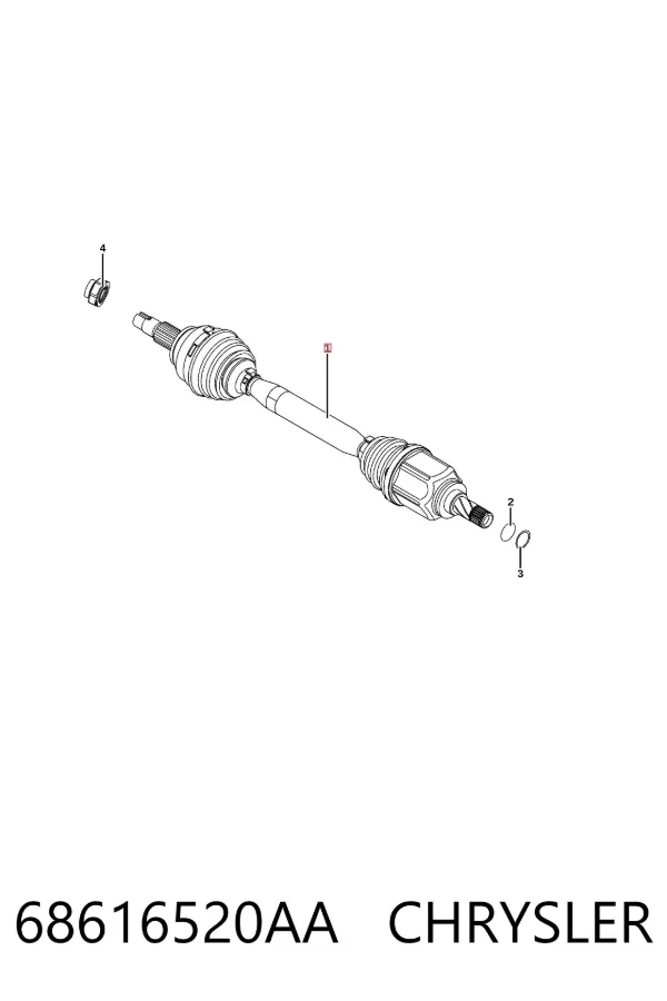 Піввісь права 68616520AA Chrysler