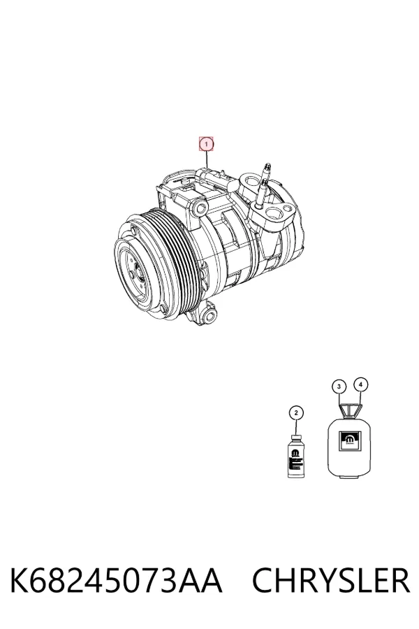 Компресор кондиціонера K68245073AA Chrysler