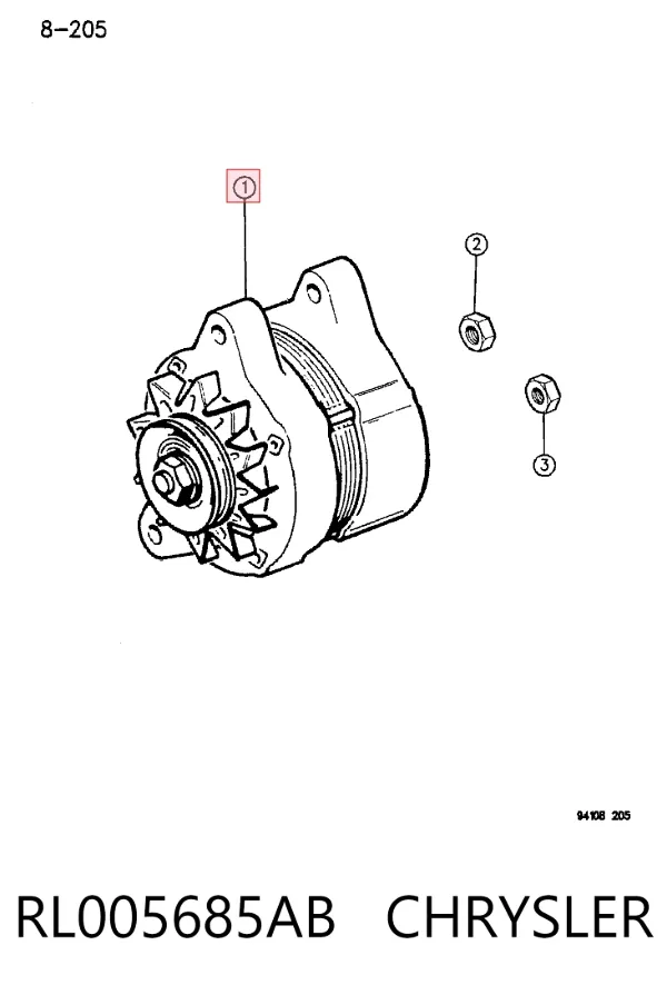 Генератор RL005685AB Chrysler