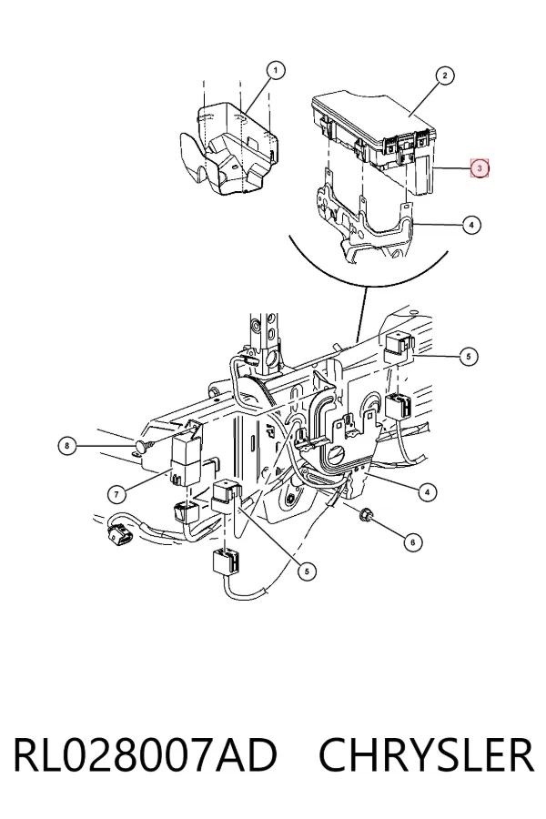 Блок запобіжників RL028007AD Chrysler