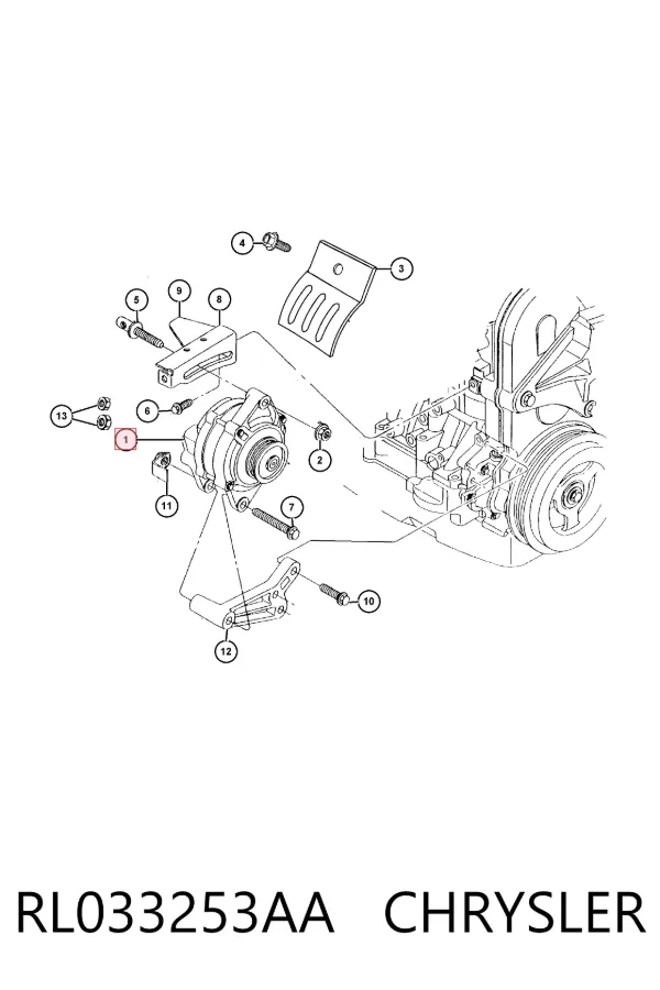 Генератор RL033253AA Chrysler
