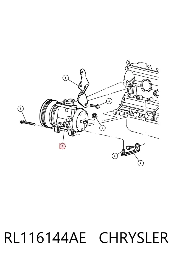 Компресор кондиціонера RL116144AE Chrysler
