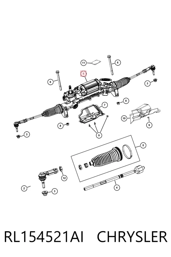 Рульова рейка RL154521AI Chrysler