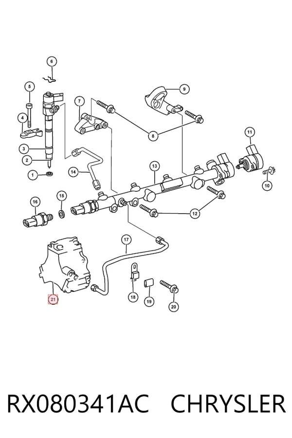 Паливний насос високого тиску RX080341AC Chrysler