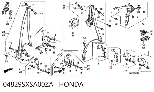  04829SXSA00ZA Honda