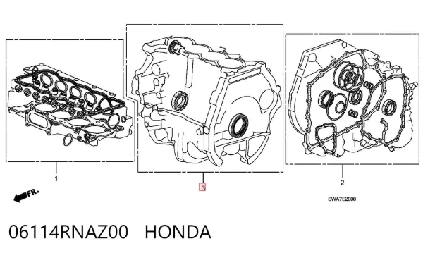 Сальник коленвалу 06114RNAZ00 Honda