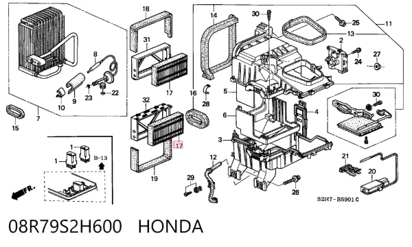 Фільтр салону 08R79S2H600 Honda