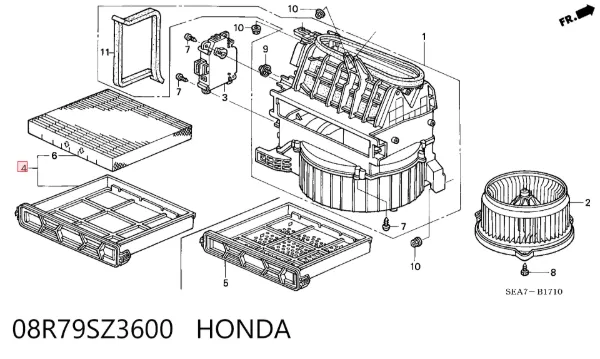 Фільтр салону 08R79SZ3600 Honda