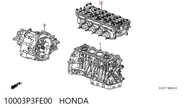 ГБЦ 10003P3FE00 Honda