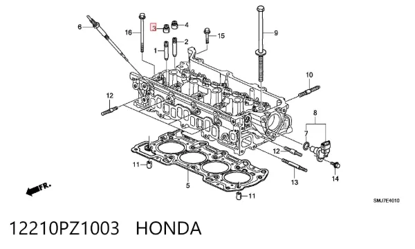 Сальник клапана (маслознімний), впускного 12210PZ1003 Honda