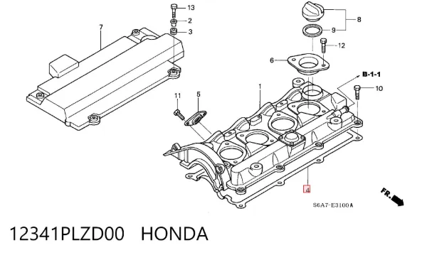 Прокладка клапанної кришки 12341PLZD00 Honda