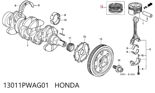  13011PWAG01 Honda