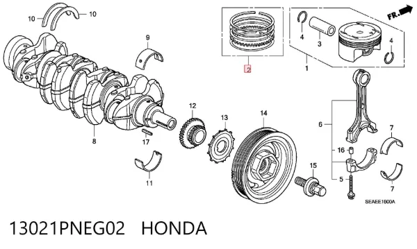 13021PNEG02 Honda