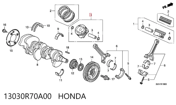  13030R70A00 Honda