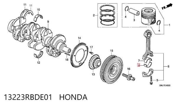  13223RBDE01 Honda