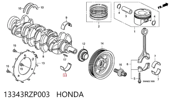  13343RZP003 Honda
