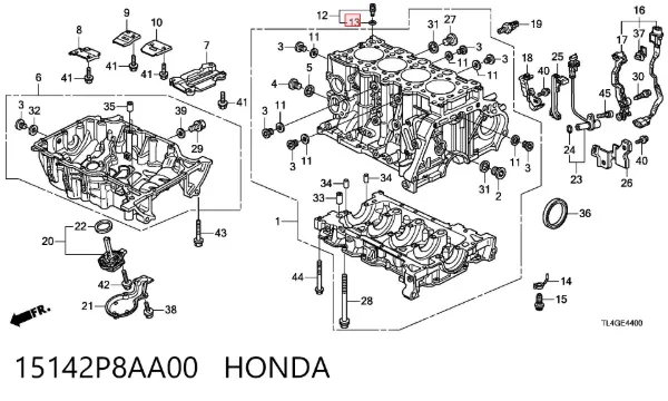 Прокладка впускного колектора 15142P8AA00 Honda