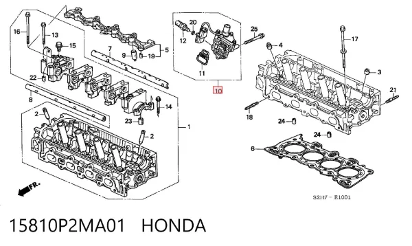 Клапан фазорегулятора 15810P2MA01 Honda