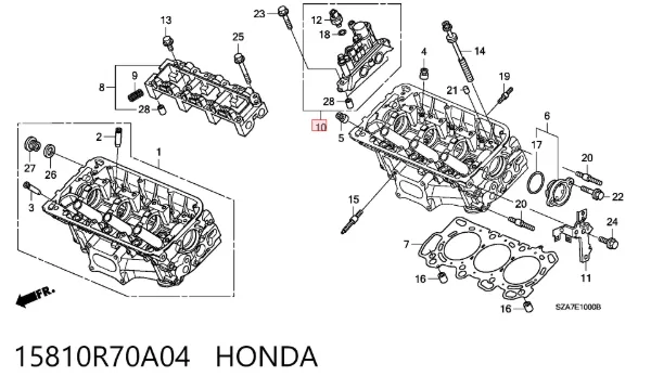Клапан фазорегулятора 15810R70A04 Honda