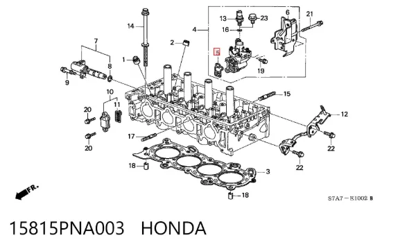 Прокладка клапана вентиляції картера 15815PNA003 Honda