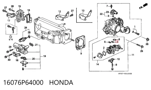  16076P64000 Honda
