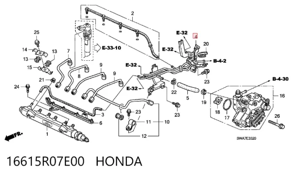  16615R07E00 Honda