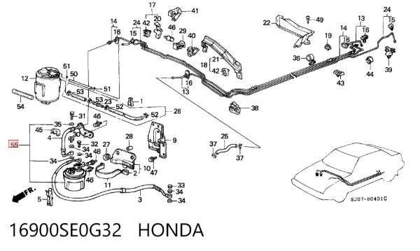 Паливний фільтр 16900SE0G32 Honda