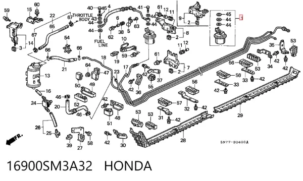 Паливний фільтр 16900SM3A32 Honda