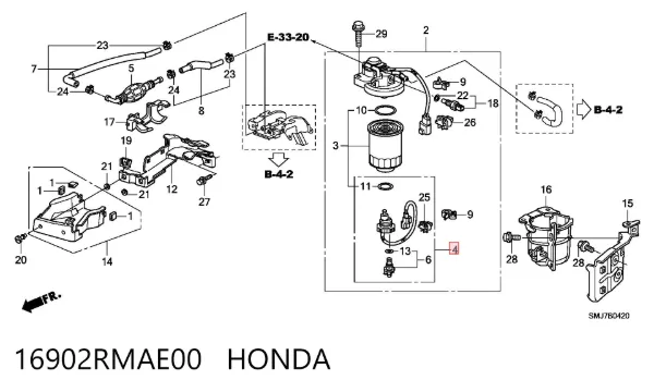  16902RMAE00 Honda