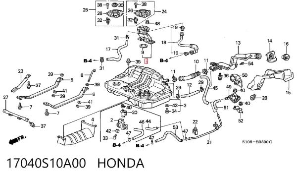 Елемент-турбінка паливного насосу 17040S10A00 Honda