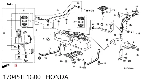 Бензонасос 17045TL1G00 Honda