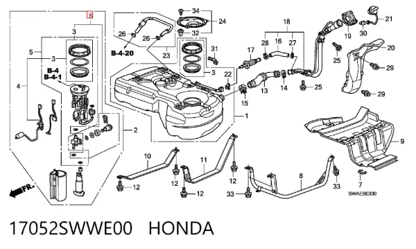  17052SWWE00 Honda