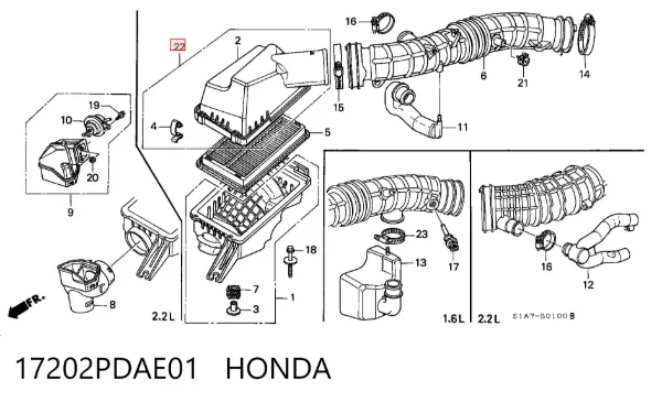  17202PDAE01 Honda