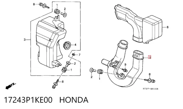  17243P1KE00 Honda