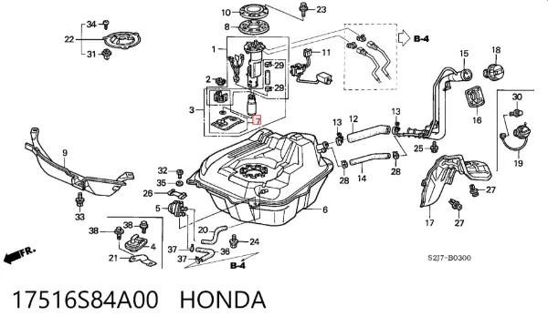 Фільтр-сітка бензонасосу 17516S84A00 Honda