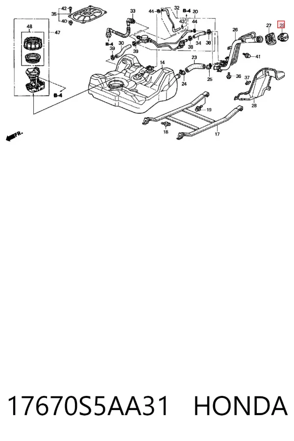 Пробка бензобаку 17670S5AA31 Honda
