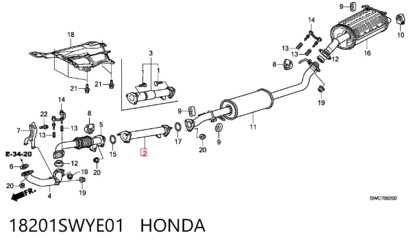  18201SWYE01 Honda
