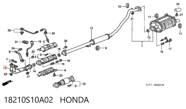  18210S10A02 Honda