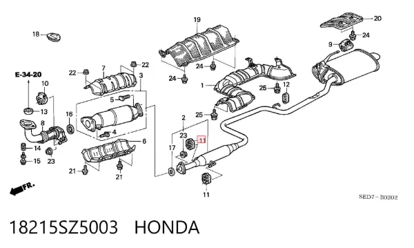 Подушка глушника 18215SZ5003 Honda