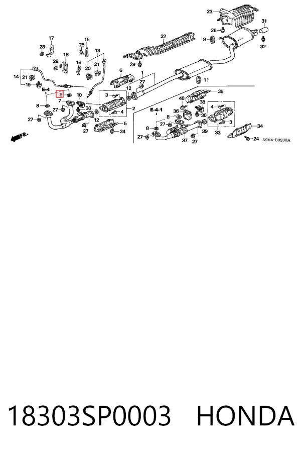 Прокладка глушника 18303SP0003 Honda