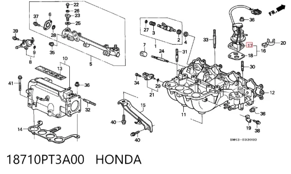 Клапан ЄГР 18710PT3A00 Honda