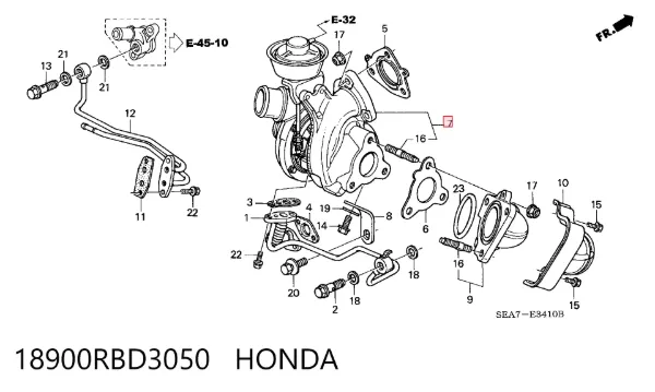Турбіна Honda Accord VII