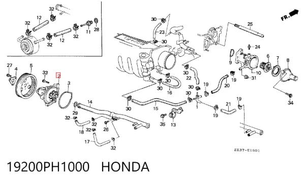 Помпа 19200PH1000 Honda