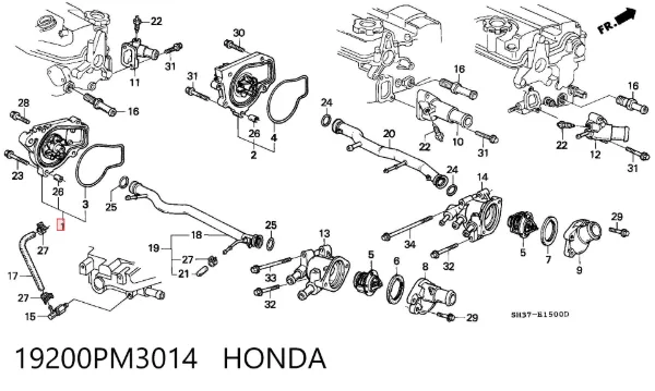 Помпа 19200PM3014 Honda