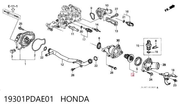 Термостат 19301PDAE01 Honda